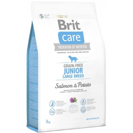 Brit Care (Брит Кеа) Grain-free Junior Large Breed (3 кг) Беззерновой корм для щенков крупных пород с лососем